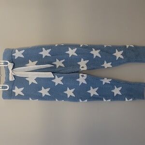Honeydew fuzzy soft lounging pants jogger blue with white stars size XL Juniors